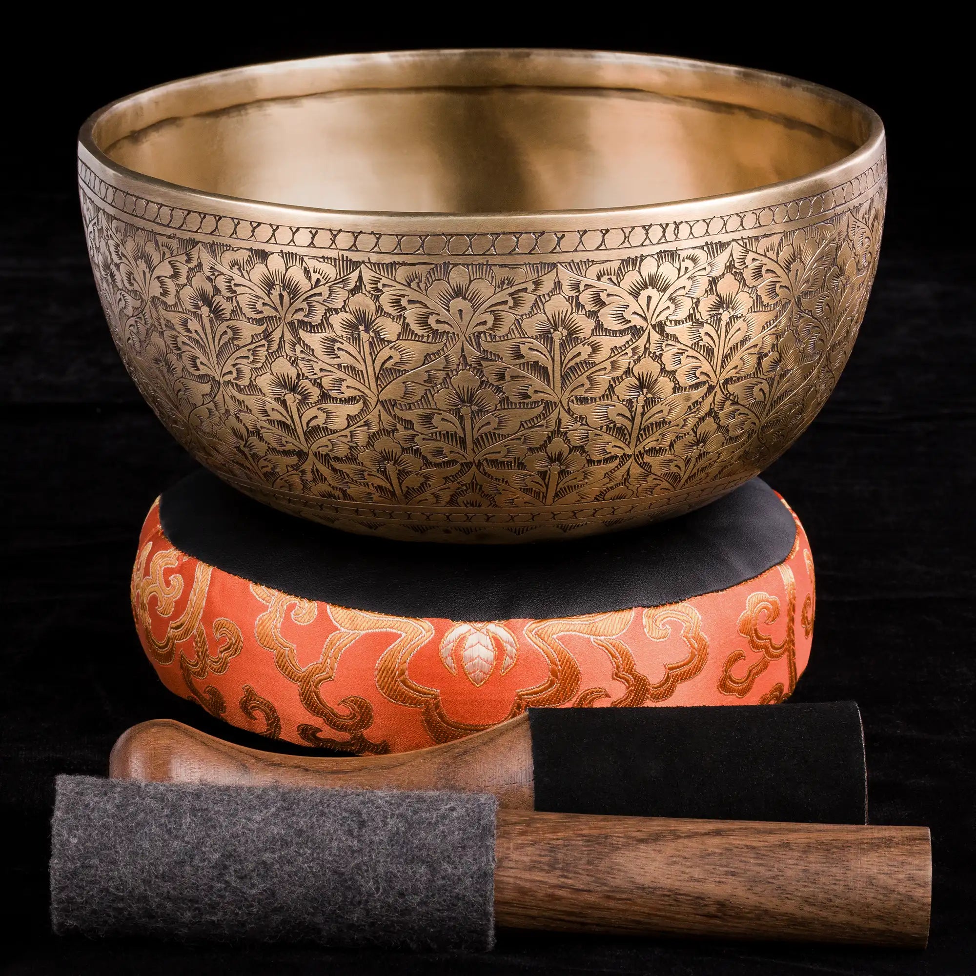 Eternal Flora Hand-Carved Jambati Himayalan Singing Bowl HW329 – 8 5/8”, F3 & B4. (Copy)
