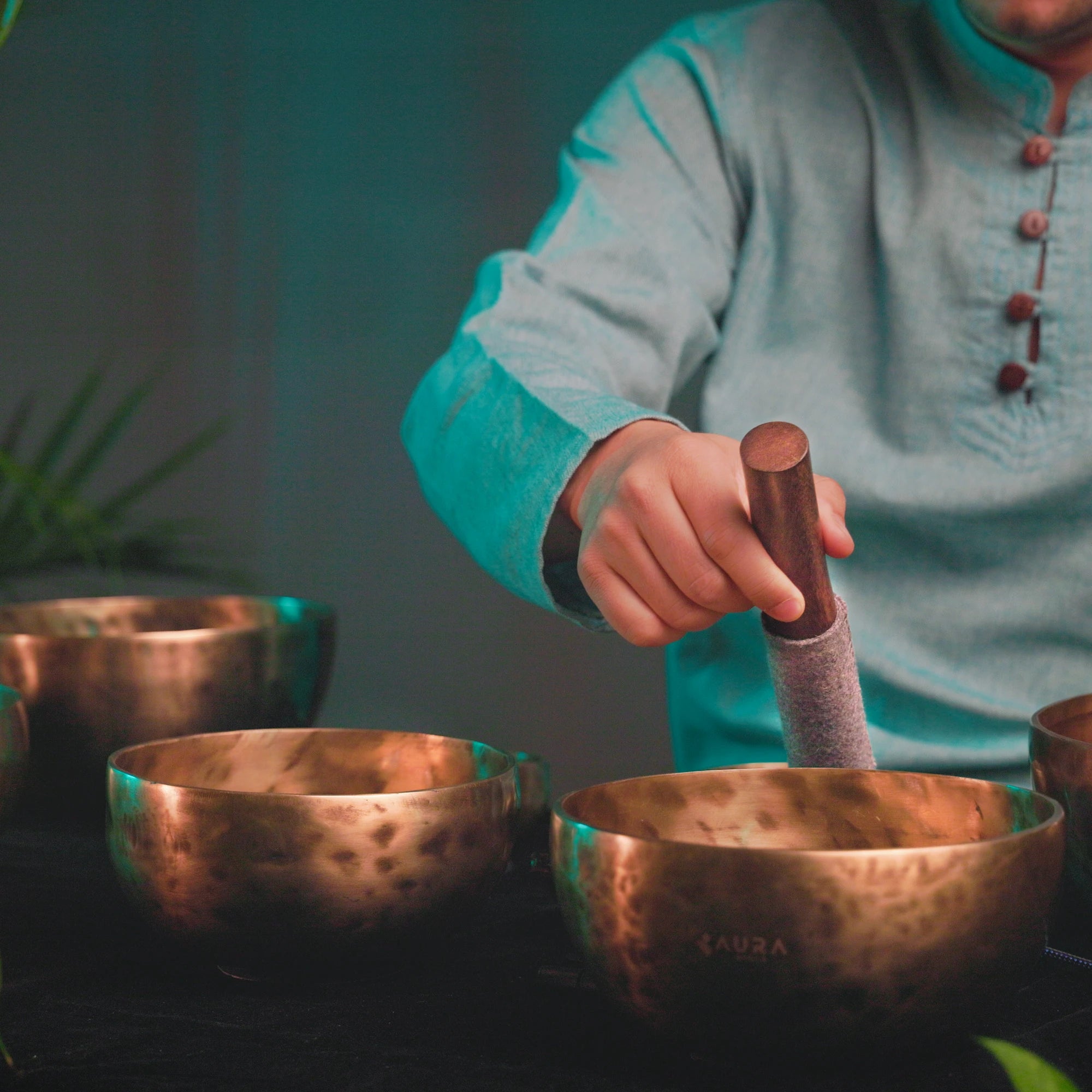 Jambati Tibetan Singing Bowl HW263 - 9 1/2", D3 & A4.