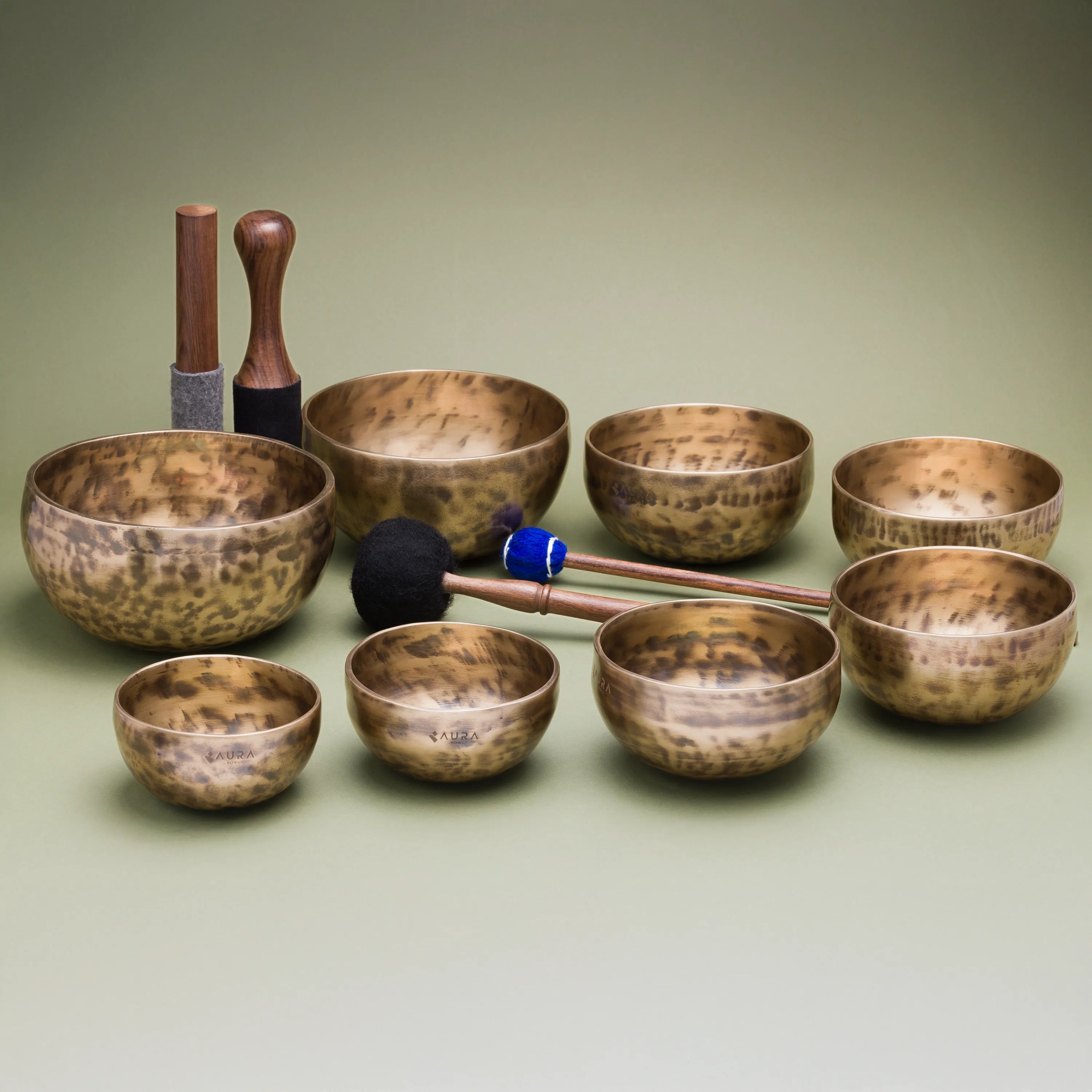 Sound Practitioners Choice – 8 pc. Chakra-tuned Tibetan Singing Bowl Set C8S07