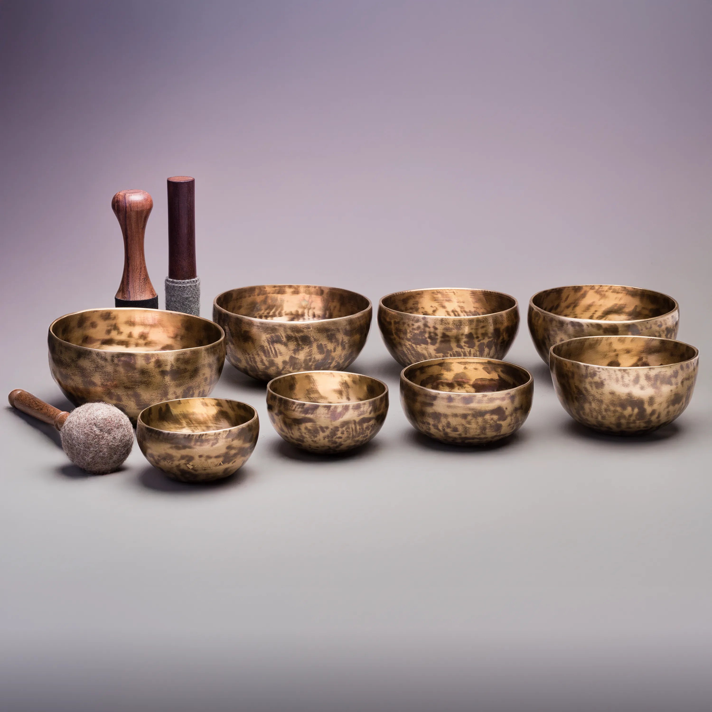 Sound Practitioners Choice – 8 pc. Chakra-tuned Tibetan Singing Bowl Set C8S-49